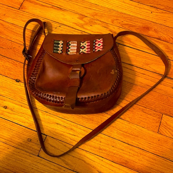 100% Mexican leather shoulder bag - Picture 1 of 3